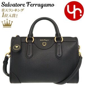 Salvatore Ferragamo Shoulder Bag Nero Black Gancini Calf Tote Crossbody